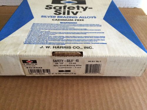 Harris Safety-Silv 45% 1/16 Silver Solder Brazing Alloy 50 TROY OUNCES # 45350
