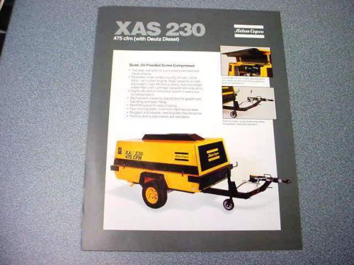 Atlas Copco XAS 230 Portable Compressor Deutz Diesel Brochure
