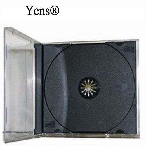 Yens® 200 pcs New Black Single Standard CD DVD Jewel Case 10.2mm  200#10BCD1