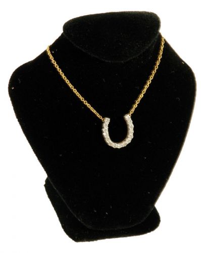 New Black Velvet Necklace Jewelry Display Busts 2 5/8&#034;