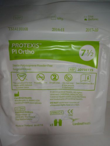 Protexis PI Ortho Sterile Polyisoprene Powder-Free Surgical Gloves 7.5 lot of 12