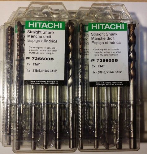 HITACHI STRAIGHT SHANK CARBIDE TIPPED DRILL BITS FOR CONCRETE