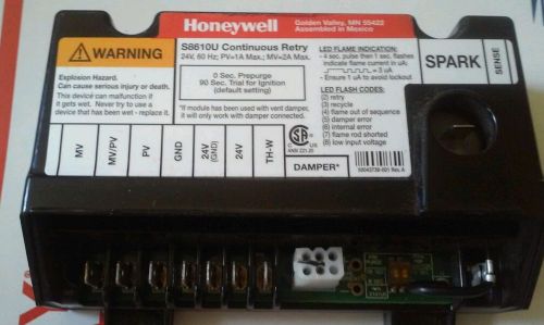 Used Honeywell S8610U S8610U3009 Furnace Ignition Control Spark Module.