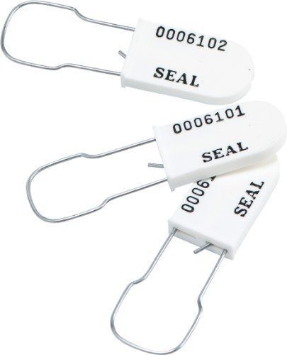 Brady 95174 white, padlock plastic seals (100 seals) for sale