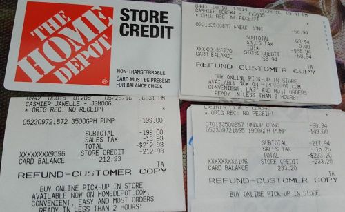 515.07 Home Depot Store Credit Card For $475 PLUS FREE SHIPPING