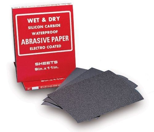 Mercer Abrasives 220320C-50 9-Inch by 11-Inch Silicon Carbide Waterproof Paper