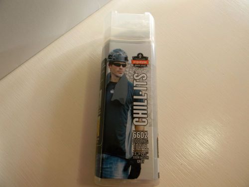 New ergodyne chill-its 6602 evaporative cooling towel, gray free ship!! for sale