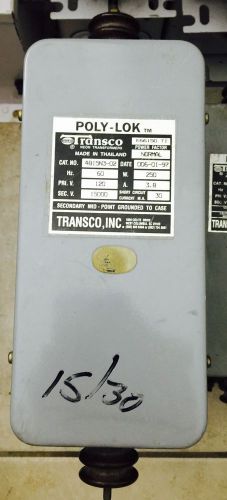 Transco Poly-Lok Neon Transformer 15000V 120V 250W 3.8A Model 4B15N3