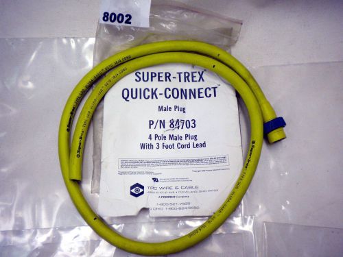 (8002) TPC Quick Connect Male Cord 84703 4P 3&#039;