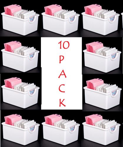 Plastic Sugar Packet Holder Caddy 10 PACK WHITE BRAND NEW FEDEX SHIPPING FREE!