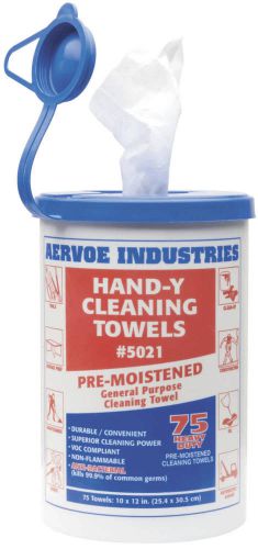 Aervoe Hand-y Towels-(Pre-Moistened Cleaning Towels)--Part Number: 5021