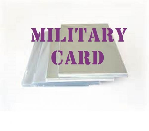 MILITARY CARD 25 PK Laminating Laminator Pouch Sheets 10 Mil. 2-5/8 x 3-7/8