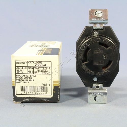 Leviton industrial twist turn locking receptacle outlet nema l9-30r 30a 2650-a for sale