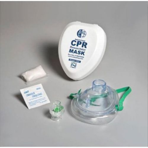 CPR Mask Kit w/ Hard Case, Gloves &amp; Wipe
