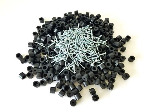 Lot of 50 recessed rubber bumper feet/spacers/lifts 1/2&#034; diameter *  3/8&#034; height for sale