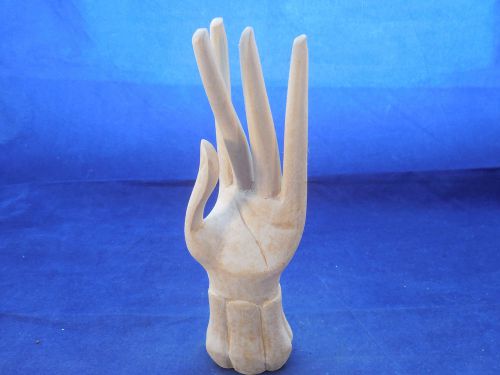hand carved hand figure for display, rings, jewelry etc. 7 1/2&#034;