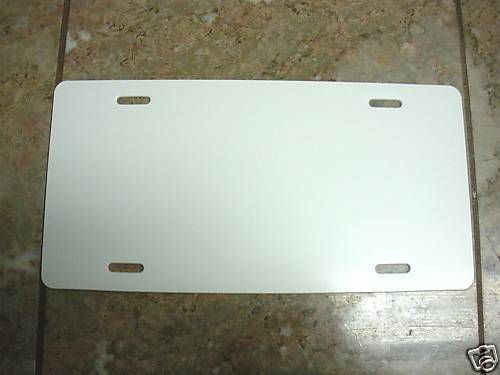 BLANK 6&#034;X12&#034; PLASTIC LICENSE TAG PLATE FOR DECAL -WHITE