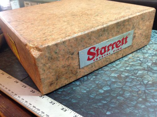 Starrett Crystal Pink Granite Surface Plate Grade A Inspection 002245 12x12x4