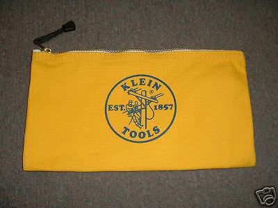 NEW KLEIN TOOLS 12 X 7  YELLOW CANVAS MONEY BAGS