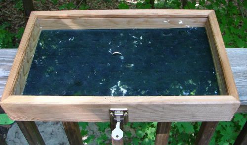 Wood Display Case Box Glass Top 72 Ring w/ Lock &amp; Key Lockable Wooden