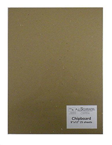 Spc light chipboard sheets 9 x 12 inches, 25 per package (tan-chip-9-12) for sale