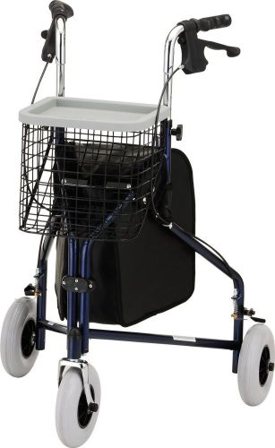 Traveler 3 wheel walker, blue, free shipping, no tax, item 4900bl for sale