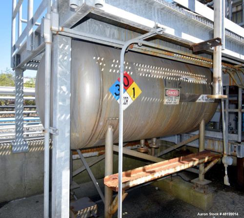 Used- lowe-mar pressure tank, 675 gallon, 316 stainless steel, horizontal. 48&#034; d for sale