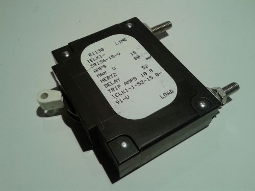 AIRPAX circuit breaker IELK1-1-52-15.0-91V (LOT OF 5)