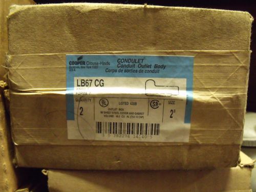 New Qty(2) - Crouse-Hinds LB67-CG Conduit Outlet Body 2&#034;