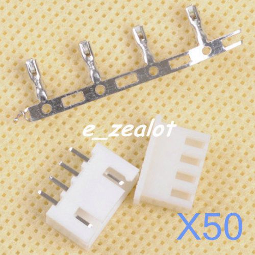 50pcs white 4 pins Connector leads Head XH2.54 2.54mm connector kit DIP Perfect