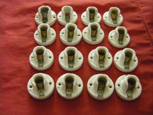 15 Leviton 10020 Porcelain surface mounting miniature base 75w-125v &amp; 1 - 10028