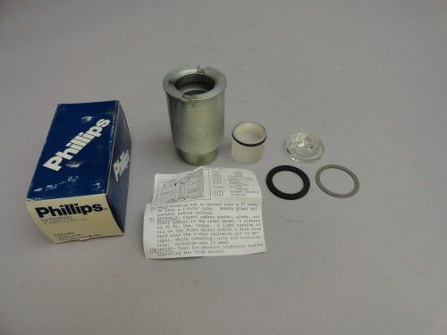 New Phillips 1100-LRN refrigeration stainless weld on level eye sight glass