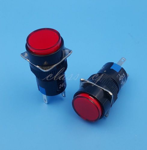 10pcs 5pin red lamp locking push button switch latching switch 16mm 24v for sale