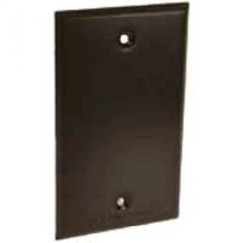 Blank Weatherproof Outlet Cover, 4-17/32&#034; L x 2-25/32&#034; W, Bronze, Metal 5173-2