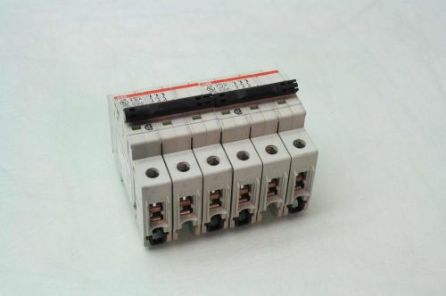 Lot of 2 abb s203u-k50a three pole circuit breakers / 50a / 240v / 10ka for sale