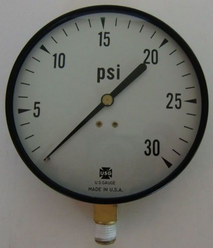 Qty-3 pcs: usg / ametek 5804 0-30 psi pressure gauge with 4-1/2” dia &amp; 1/4” npt for sale