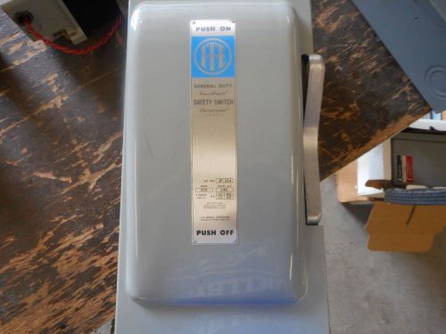 ITE Fusible Safely Switch JN-324 200A 240V 2P 3W Used