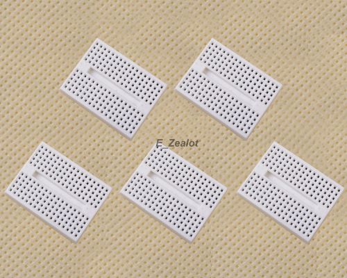 5pcs new white solderless prototype breadboard 170 tie-points for arduino for sale