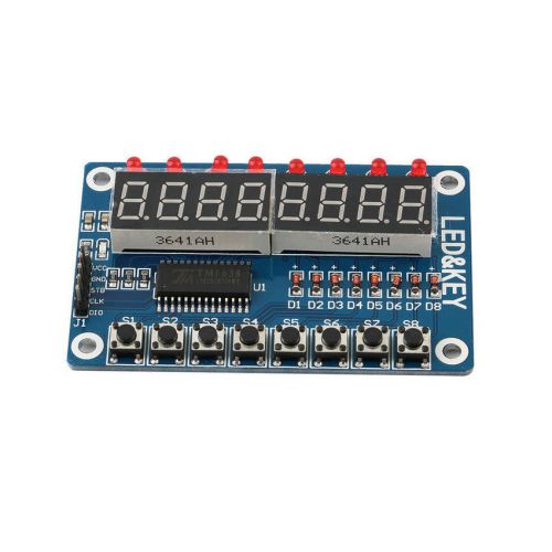 1pc 8-bit digital led tube 8-bit tm1638 key display module for avr arduino new h for sale