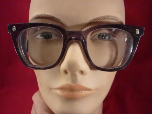 NOS FEND-ALL MESH SIDE SHIELD SAFETY GLASSES WIRE ELASTIC ROCKABILLY STEAMPUNK