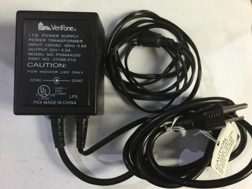 Verifone ps664422g  i.t.e. power supply 22v 2.0a p/n 07096-01g transformer for sale