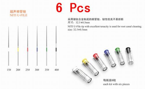 Woodpecker 6 kits(6pcs/kit) niti u-file tip is used for root canal cleaning jy for sale