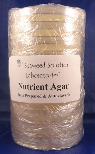 Sterilized Nutrient Agar 10, 100mm x 15mm Plates + 10 Sterile Cotton Swabs