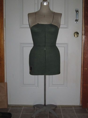 VTG ANTIQUE ADJUSTABLE SALLY STITCH DRESS FORM SIZE B CAST IRON BASE TAILOR SEW