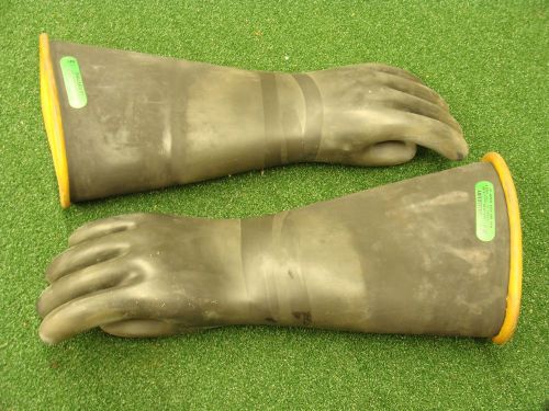 Salisbury linemen rubber gloves size 9.5 class 3 lineman 26,500 volts for sale