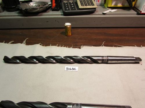 (#5163C) Resharpened USA Made Long Length 11/16 Inch Morse Taper Shank Drill