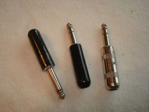 Lot of 3 Switchcraft Audio Connector Plugs