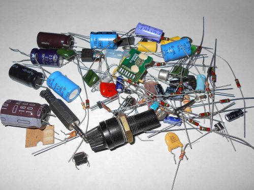 Mixed Lot of Mixed Electronic Parts Capacitor Resistor New Used E