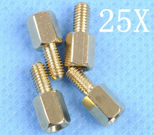 25pcs m3 male 6mm x m3 female 6mm m3 6+6 brass standoff spacer new for sale