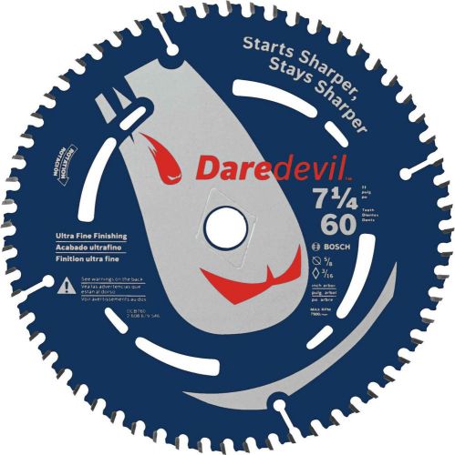 Bosch DCB760 Daredevil 7-1/4-Inch 60-Tooth Ultra Fine Finishing Circular Saw ...